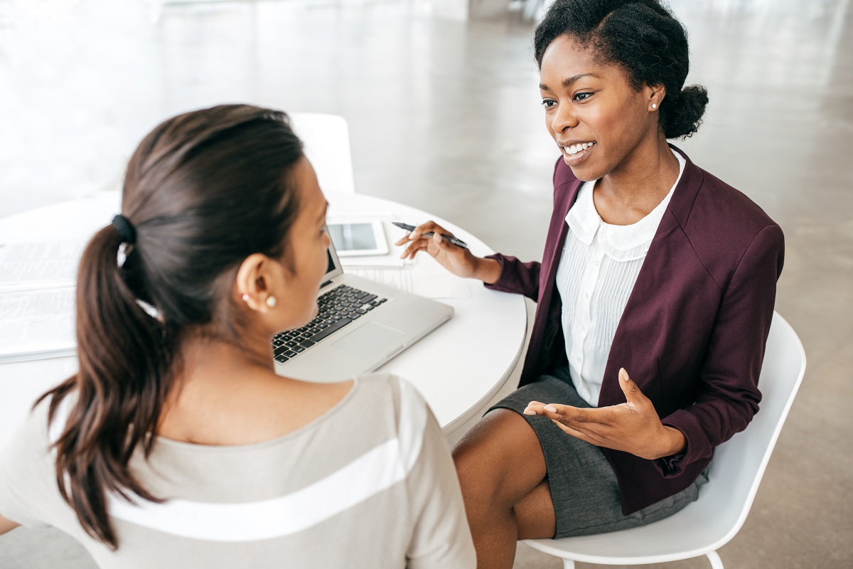 Partners discussing new plans - female women