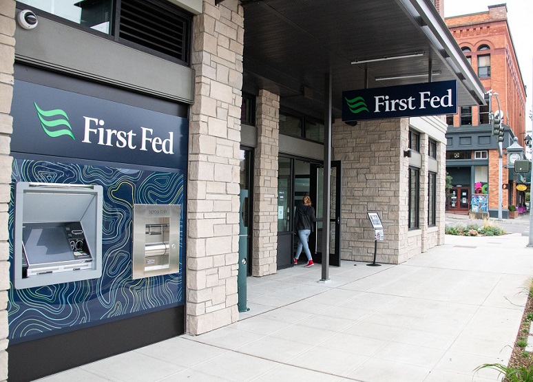 First Fed Bank, outdoors